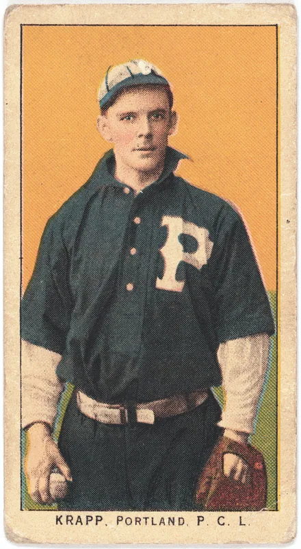 Front of Gene Krapp card, 1909 T212 Obak, catalog no. 169