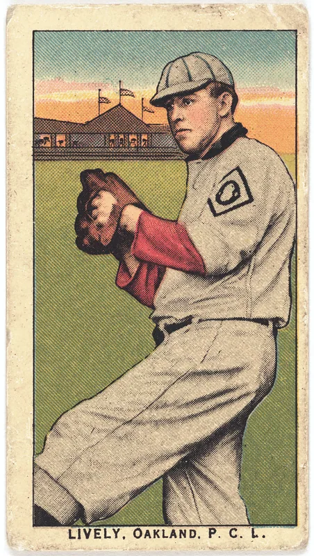 Front of Henry Lively card, 1909 T212 Obak, catalog no. 175