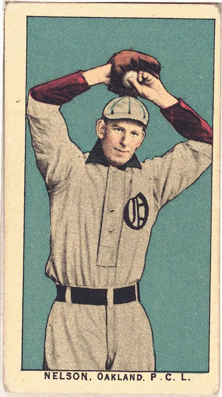 Front of Harry Nelson card, 1909 T212 Obak, catalog no. 192