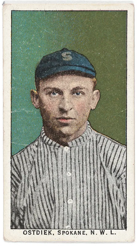 Front of Harry Ostdiek card, 1909 T212 Obak, catalog no. 199
