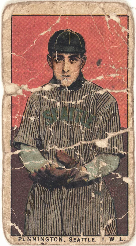 Front of George Pennington card, 1909 T212 Obak, catalog no. 200