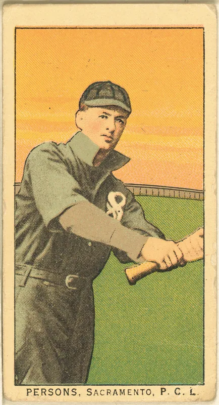 Front of Archie Persons card, 1909 T212 Obak, catalog no. 203