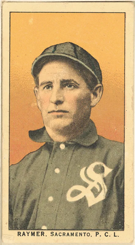 Front of Fred Raymer card, 1909 T212 Obak, catalog no. 205