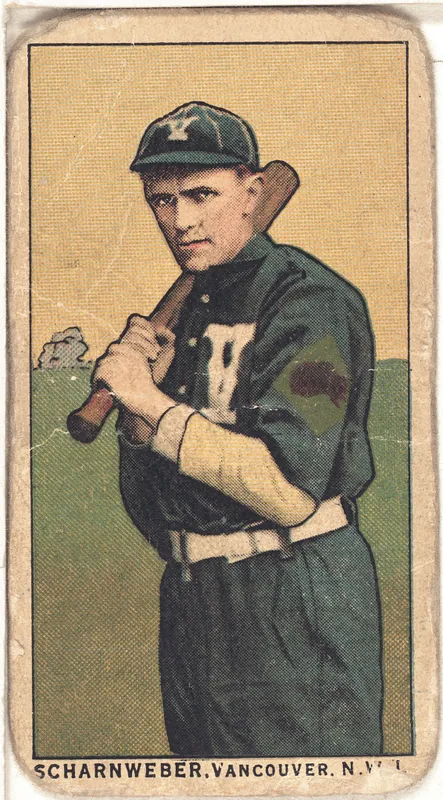 Front of Henry Scharnweber card, 1909 T212 Obak, catalog no. 212