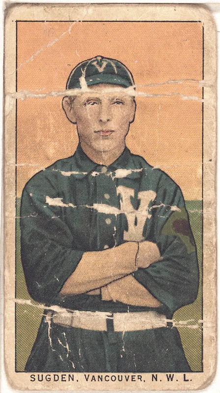 Front of Joe Sugden card, 1909 T212 Obak, catalog no. 230