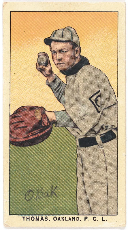 Front of Chester Thomas card, 1909 T212 Obak, catalog no. 235