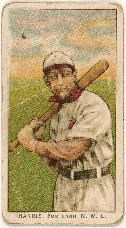 Front of William Harris card, 1909 T212 Obak, catalog no. 309
