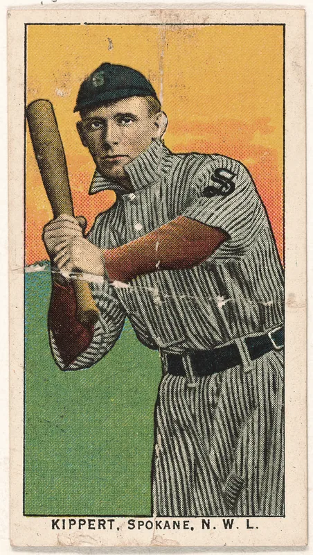 Front of Ed Kippert card, 1909 T212 Obak, catalog no. 328
