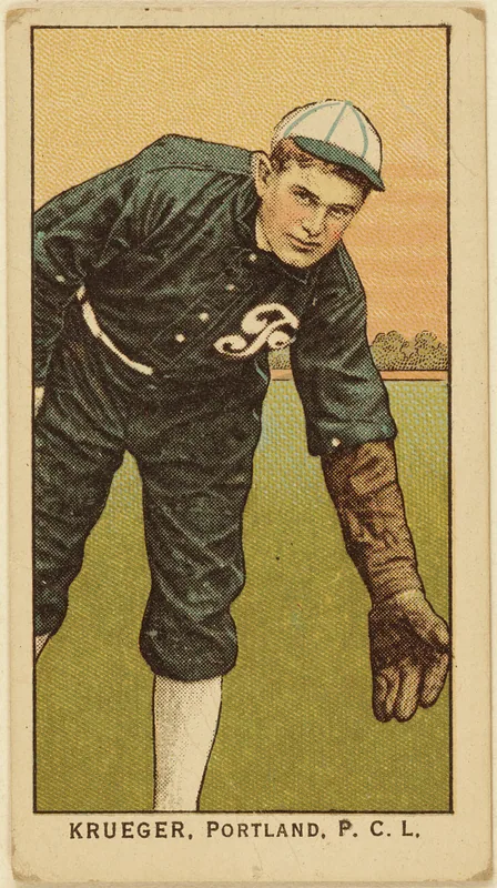 Front of Arthur Krueger card, 1909 T212 Obak, catalog no. 331