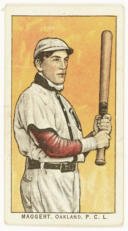 Front of Harl Maggert card, 1909 T212 Obak, catalog no. 339