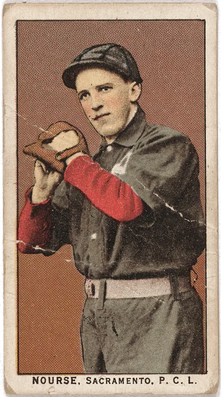 Front of Chet Nourse card, 1909 T212 Obak, catalog no. 360