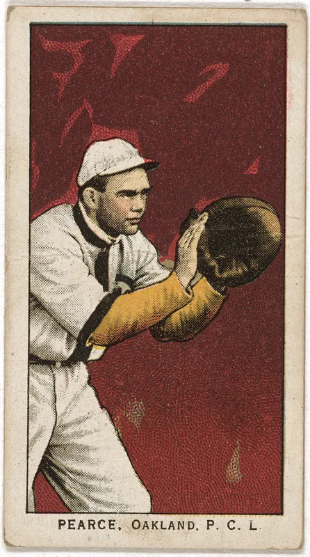 Front of William Pearce card, 1909 T212 Obak, catalog no. 364