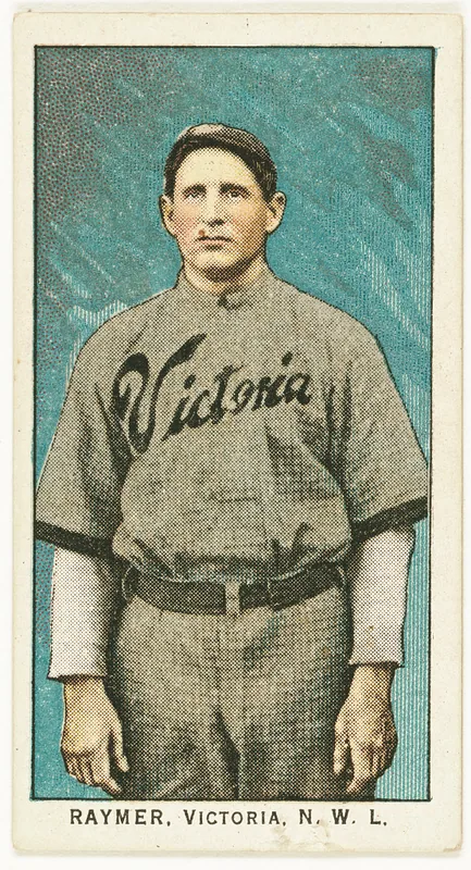 Front of Fred Raymer card, 1909 T212 Obak, catalog no. 371