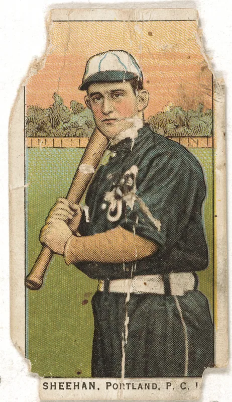 Front of Tommy Sheehan card, 1909 T212 Obak, catalog no. 388
