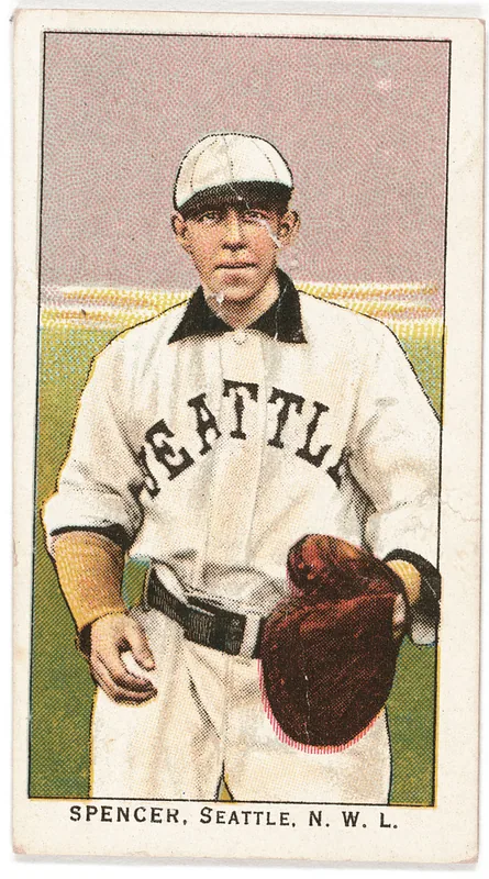 Front of Frank Spencer card, 1909 T212 Obak, catalog no. 393