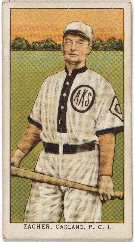 Front of Elmer Zacher card, 1909 T212 Obak, catalog no. 423