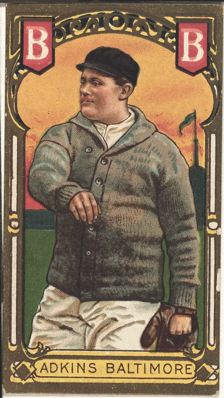 Front of Doc Adkins card, 1911 T205 Gold Borders, catalog no. 8