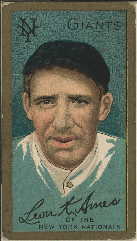 Front of Leon Ames card, 1911 T205 Gold Borders, catalog no. 12