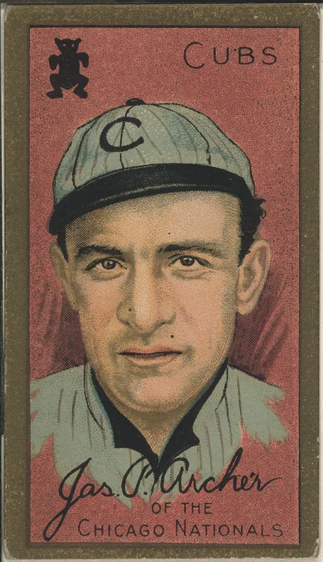 Front of Jimmy Archer card, 1911 T205 Gold Borders, catalog no. 20