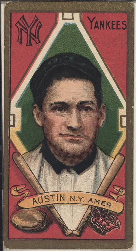 Front of Jimmy Austin card, 1911 T205 Gold Borders, catalog no. 33