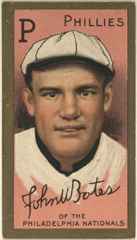 Front of Johnny Bates card, 1911 T205 Gold Borders, catalog no. 78