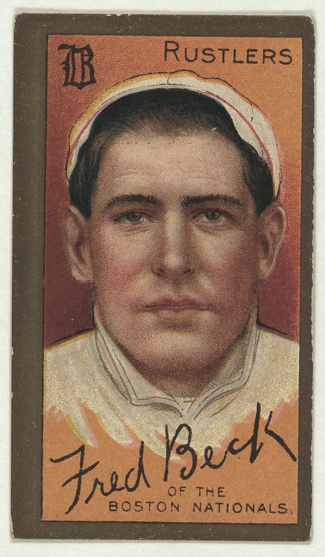 Front of Fred Beck card, 1911 T205 Gold Borders, catalog no. 87