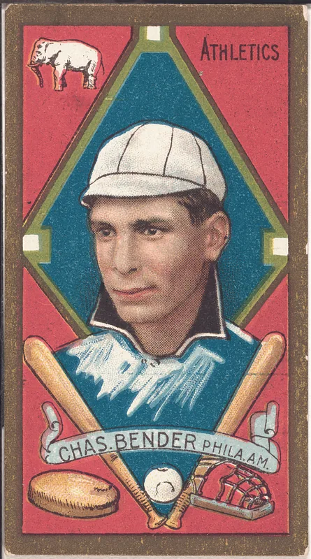 Front of Chief Bender card, 1911 T205 Gold Borders, catalog no. 115