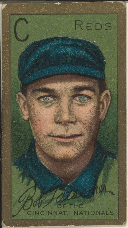 Front of Bob Bescher card, 1911 T205 Gold Borders, catalog no. 137