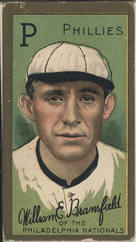 Front of William E. Bransfield card, 1911 T205 Gold Borders, catalog no. 159