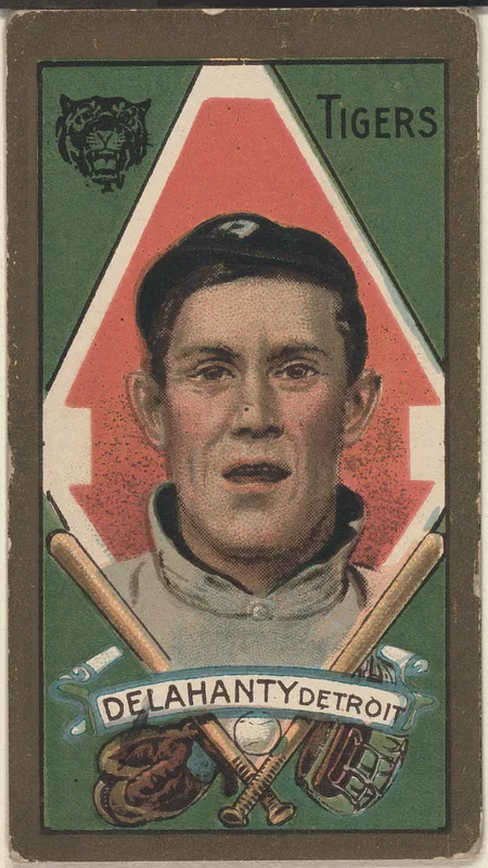 Front of Jim Delahanty card, 1911 T205 Gold Borders, catalog no. 324