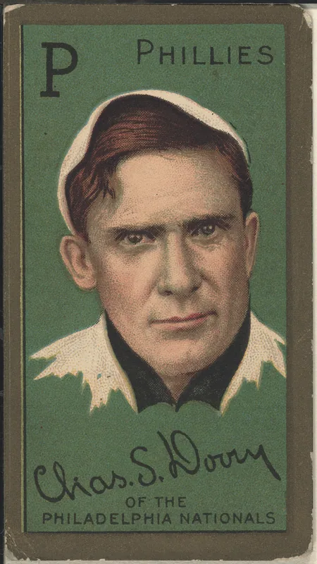 Front of Red Dooin card, 1911 T205 Gold Borders, catalog no. 362