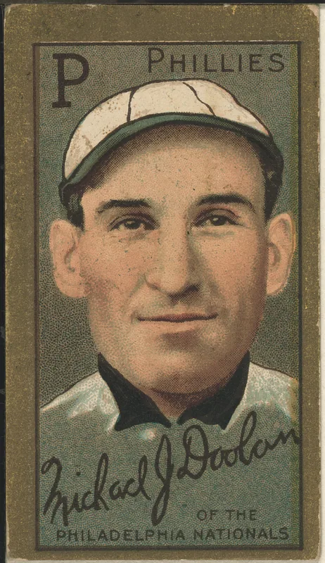 Front of Mickey Doolan card, 1911 T205 Gold Borders, catalog no. 369