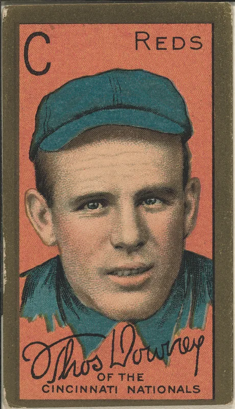 Front of Tom Downey card, 1911 T205 Gold Borders, catalog no. 385