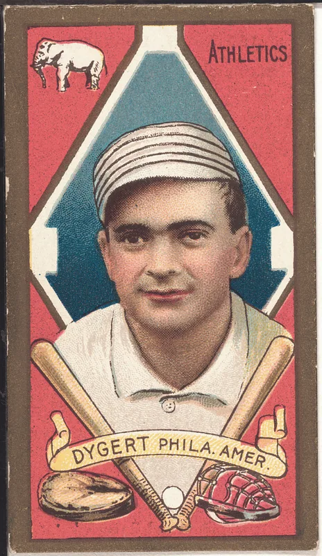 Front of Jimmy Dygert card, 1911 T205 Gold Borders, catalog no. 410