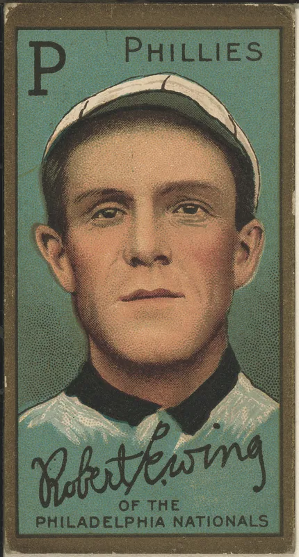 Front of Bob Ewing card, 1911 T205 Gold Borders, catalog no. 454