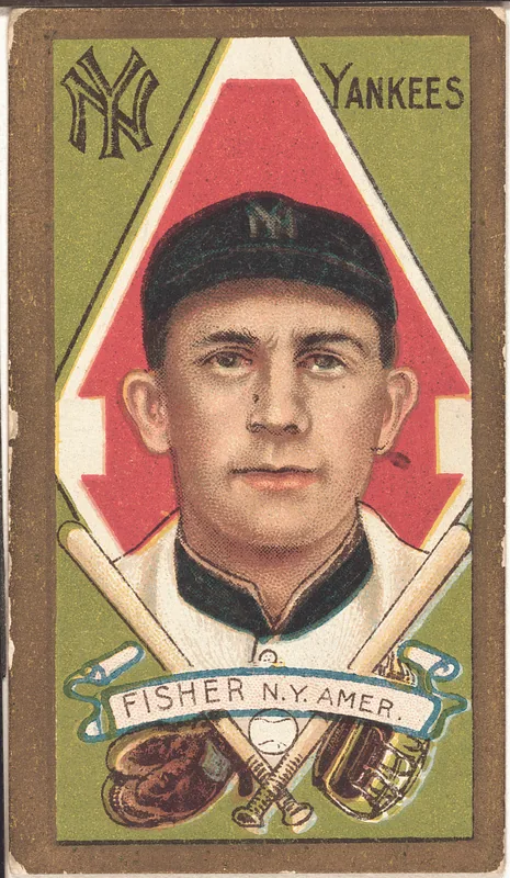 Front of Ray Fisher card, 1911 T205 Gold Borders, catalog no. 472