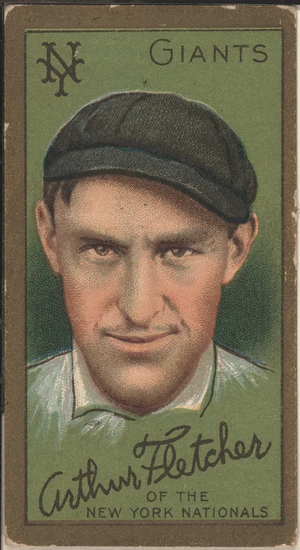 Front of Art Fletcher card, 1911 T205 Gold Borders, catalog no. 482