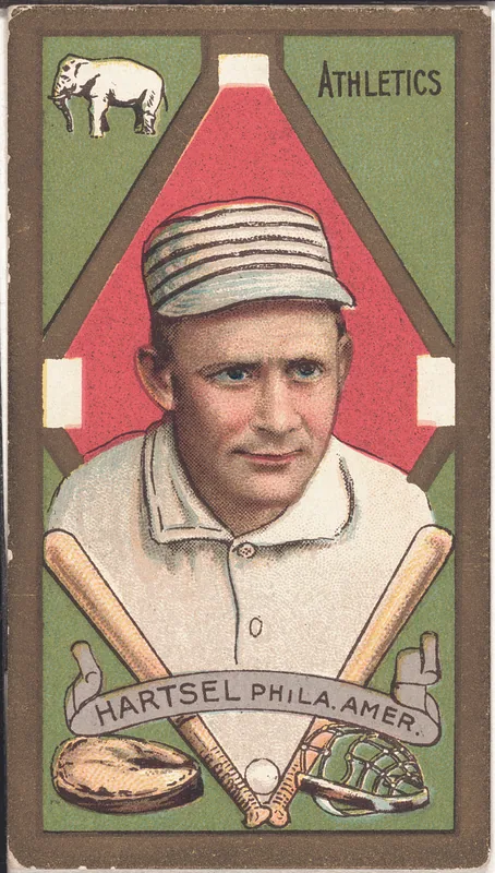 Front of Topsy Hartsel card, 1911 T205 Gold Borders, catalog no. 600