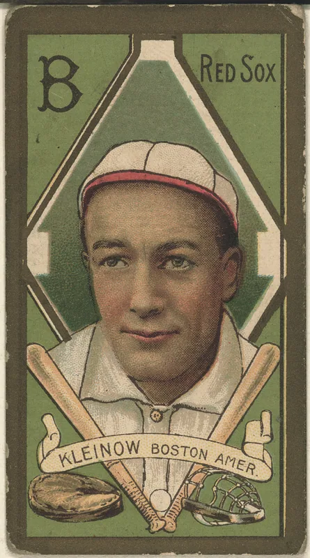 Front of Red Kleinow card, 1911 T205 Gold Borders, catalog no. 720