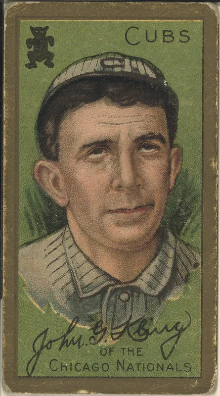 Front of Johnny Kling card, 1911 T205 Gold Borders, catalog no. 727