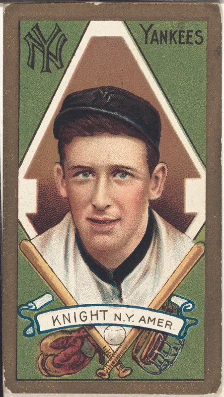 Front of John Knight card, 1911 T205 Gold Borders, catalog no. 740