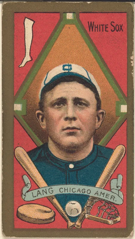 Front of Frank Lange card, 1911 T205 Gold Borders, catalog no. 770