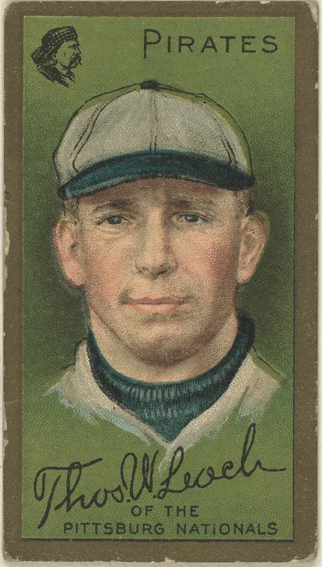 Front of Tommy Leach card, 1911 T205 Gold Borders, catalog no. 787