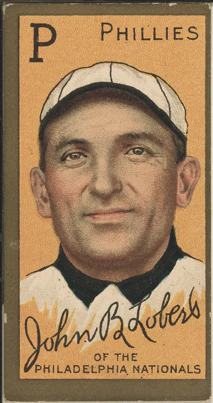 Front of Hans Lobert card, 1911 T205 Gold Borders, catalog no. 836