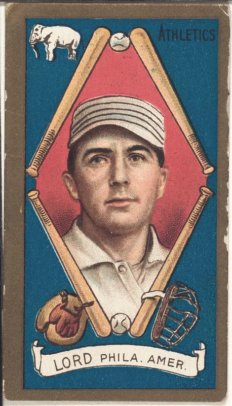 Front of Bris Lord card, 1911 T205 Gold Borders, catalog no. 848