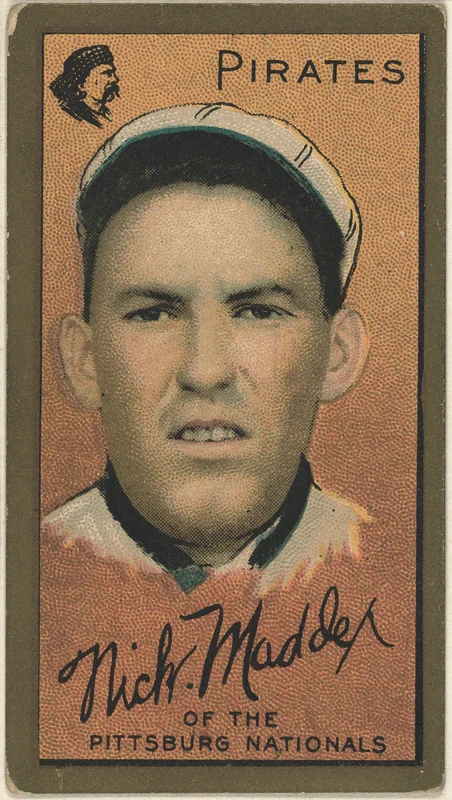 Front of Nick Maddox card, 1911 T205 Gold Borders, catalog no. 864