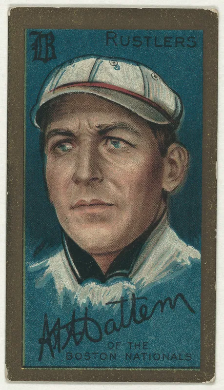 Front of Al Mattern card, 1911 T205 Gold Borders, catalog no. 896