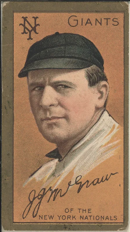 Front of John J. McGraw card, 1911 T205 Gold Borders, catalog no. 932