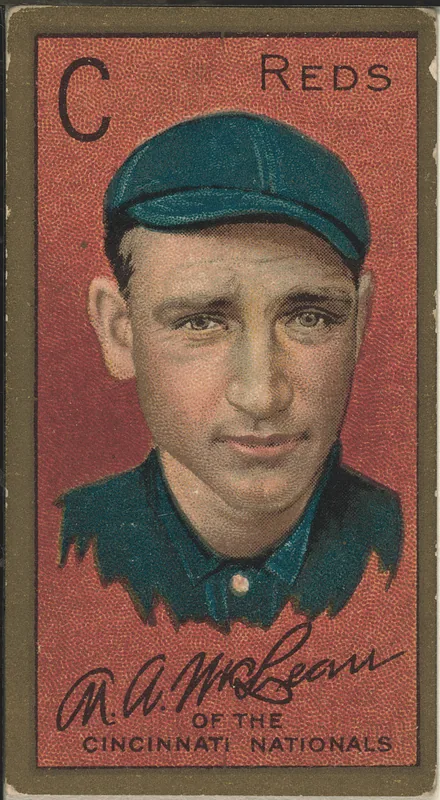 Front of Larry McLean card, 1911 T205 Gold Borders, catalog no. 952