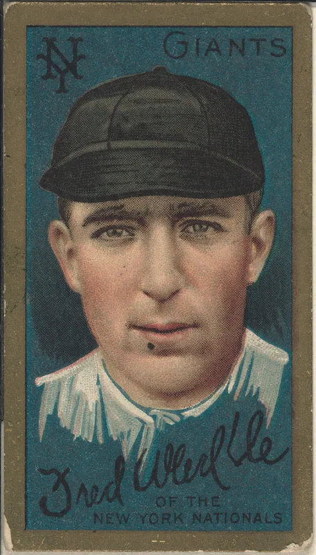 Front of Fred Merkle card, 1911 T205 Gold Borders, catalog no. 965